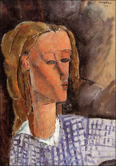 Amedeo Modigliani "Portrait de ..." (1916). Journaliste anglaise. Compagne.