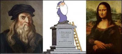 Léonard est la caricature d'un des « Grands » de la Renaissance.
Le personnage réel est connu pour ses uvres d'art, ses études et réalisations scientifiques.
Bien sûr, vous l'avez reconnu ! Qui est cette personne caricaturée ?