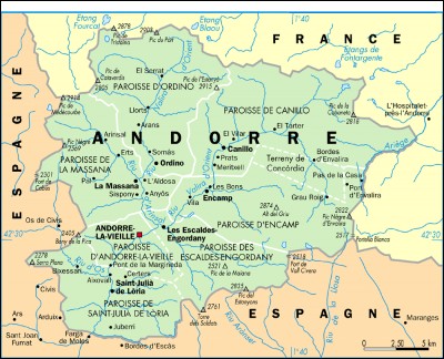 Partie 1 : géographie. Quelle est la superficie d'Andorre ?