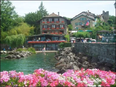 Au bord de quel lac alpin le charmant village médiéval d'Yvoire est-il situé ?