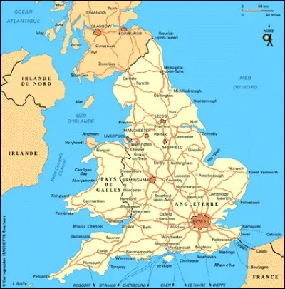 Où se situe l'Angleterre ?