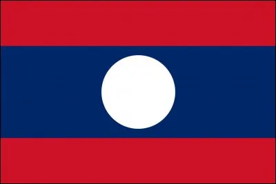 Que représente le bleu sur le drapeau laotien ?