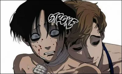 Où se retrouve enfermé Yoonbum dans le webcomic "Killing Stalking" ?