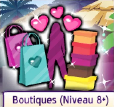 Pour aller dans la boutique, il faut être niveau...