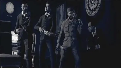 Dans Five, quelle célébrité manque à Kennedy, Nixon et Castro ?