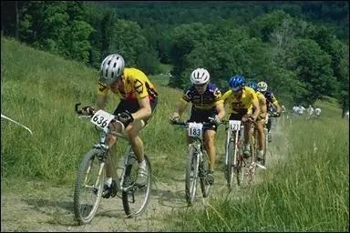L't, les pistes de ski alpin sont utilises par les cyclistes de montagnes.