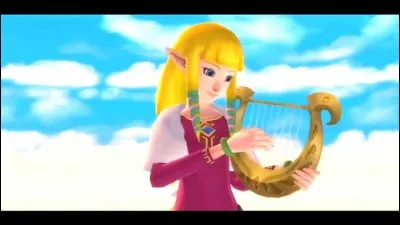 Où se trouve le coffre inutilisé qui contient la harpe de Zelda ?