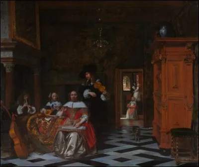 Qui a peint "Portrait d'une famille jouant de la musique" ?