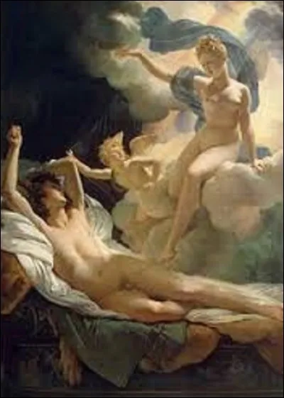 uvre s'inspirant de la mythologie grecque, et de pur style néoclassique, cette toile nommée ''Morphée et Iris'', datant de 1811, représente Morphée, Dieu des rêves, alangui, les bras relevés et surpris dans son sommeil par Iris la messagère des dieux, principalement d'Héra, accompagnée d'Éros installé sur un nuage. Pourriez-vous me citer le nom du peintre auteur de ce tableau ?