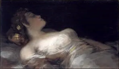 ''El sueño'' (Le Rêve), est une huile sur toile réalisée entre 1790 et 1793 par un peintre préromantique espagnol, suite à une commande du commerçant, politicien et ami de l'artiste Sebastián Martinez y Pérez. Représentant une belle femme de trois quart, dormant tranquillement, la scène inspire une certaine sérénité mais possède également quelque chose d'inquiétant. Qui a réalisé cette uvre ?
