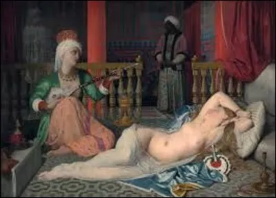 Réalisé en 1839 pour une commande privée de Charles Marcotte d'Argenteuil, grand mécène artistique du XIXe siècle, ''L'Odalisque à l'esclave'' est une toile d'un peintre néo-classique. Lequel ?