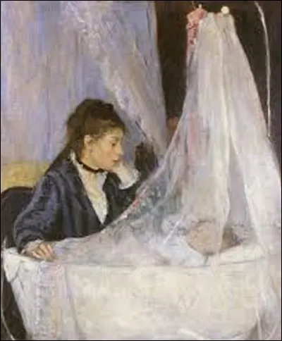 Sans doute le tableau le plus célèbre de cette artiste impressionniste, ''Le berceau'' est une huile sur toile réalisée en 1872. Représentant une de ses surs, Edma, veillant sur le sommeil de sa fille, Blanche, c'est la première apparition d'une image de maternité dans l'uvre de cette femme, sujet qui deviendra l'un de ses thèmes de prédilection. Qui est-elle ?