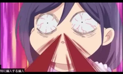 Quel est le nom du manga mettant en scène une fujoshi aux cheveux violets ?