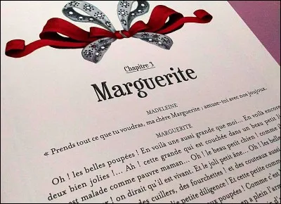 Marguerite imite Madame Fishini en disant : "Où sont mes ... ? Mes ... ? Mes ... ?".