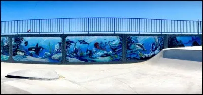 Tout nouveau, tout beau, le stade Parc d'Ault inauguré en avril 2017. Quel est l'auteur de cette magnifique fresque géante et très colorée qui s'offre aux regards des jeunes Aultois et Aultoises ?