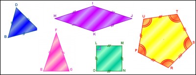 MATHÉMATIQUES - Je suis un quadrilatère. Tous mes côtés sont isométriques. Mes angles n'ont pas tous la même amplitude. Je suis un