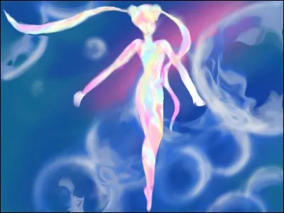 À quoi ressemble son premier uniforme quand elle se transforme ?