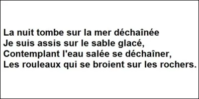 Un strophe à quatre vers s'appelle :