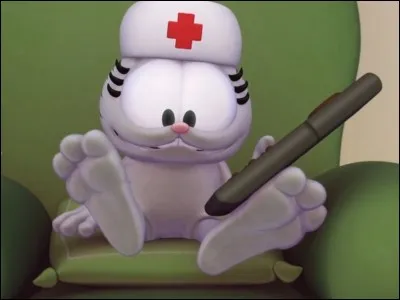 Dans l'épisode « Nermal s'incruste », quel objet Nermal a-t-il en sa possession pour appeler Jon si Garfield et Odie l'embêtent ?