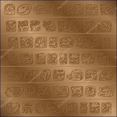 Les "glyphes" étaient les symboles de l'écriture Maya !