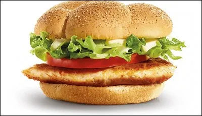 Un burger sorti en 2015 avec de la tomate et de la viande grillée.