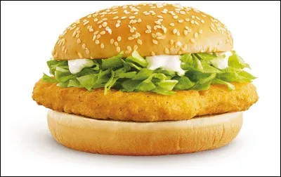 C'est un hamburger à la viande de poulet.