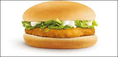 Même burger avec le poulet mais accompagné de mayonnaise.