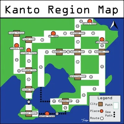 Comment peut-on aller depuis la région Johto jusqu'à la région Kanto ?