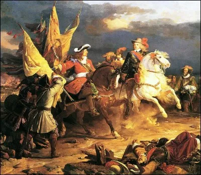 La bataille de Villaviciosa en 1710 fut remportée par les :