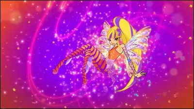 De quelle couleur les cheveux de Stella sont-ils lorsqu'elle est dans l'eau sous sa forme Sirenix ?