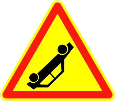 Les panneaux jaunes signalisent...