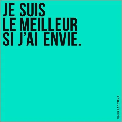 Personnellement, tu te trouves :