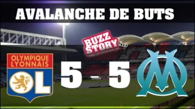 Durant la saison 2009/2010, quel joueur a permis à l'Olympique de Marseille d'égaliser face à Lyon lors de l'historique match de Ligue 1 terminé sur le score de 5-5 ?