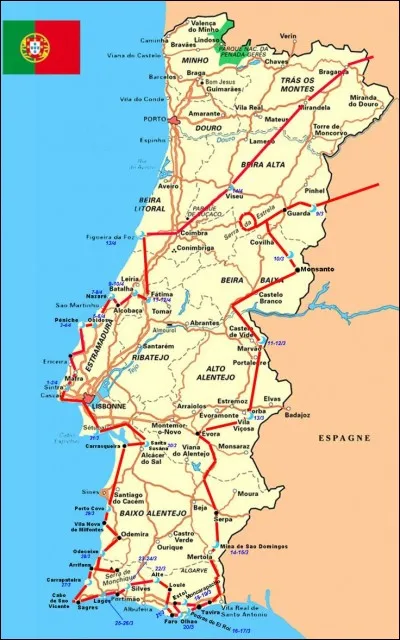 Partie 3 : Géographie. Combien de mers bordent le Portugal (en métropole) ?