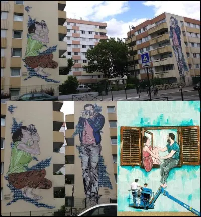 Allons au « 110 rue Jeanne d'Arc » !
A cette adresse, il semble bien que l'on soit « éternellement » « mis en boite ». En plus, un des deux artistes ne se gêne pas pour le faire pour son compagnon !
Avec la photo, serez-vous capable de retrouver le nom de ces deux artistes ?