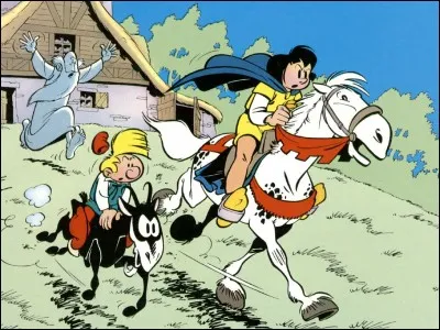 Dans cette bande dessinée, un personnage accompagné d'un nain rêve de devenir chevalier.