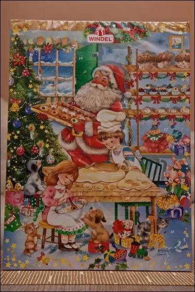 Comment s'appelle le calendrier qui contient des chocolats pour faire patienter les enfants jusqu'à Noël ?