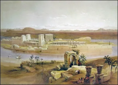 Magnifique temple sur l'île de Philae dédié à la déesse Isis édifié au IVe siècle avant J.-C puis terminé par les Romains. Sous quel pharaon ont débuté les travaux ?