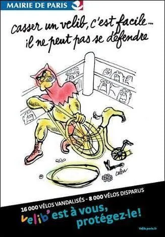 Notre blogueur Hugues Serraf est prt  se mettre en danger pour dissuader les voleurs de Vlib...