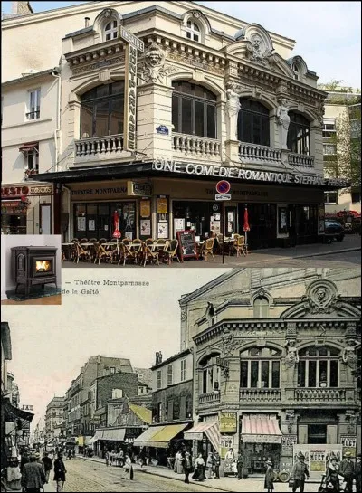Allons au « 31 rue de la gaîté » !
A cet emplacement, on peut voir le « dernier » théâtre Montparnasse. Il remplace celui construit en 1856, qui, lui-même, remplace celui construit en 1817 ! Ce premier théâtre pouvait accueillir 350 personnes et était équipé de quinquets (lampes à huile) et d'un poêle central !
Pourquoi ce poêle se révéla-t-il très important ?