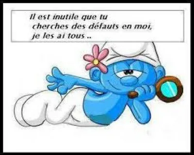 Quels sont tes défauts ?