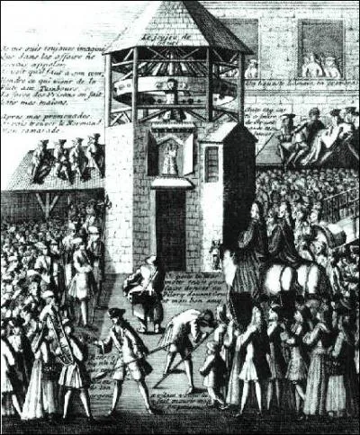 Dispositif destin  exposer un condamn  l'infamie.