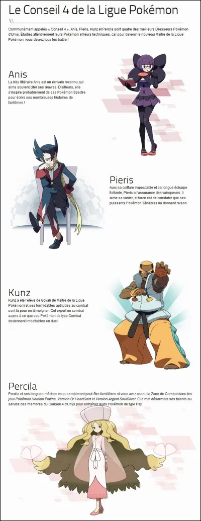De quel type est le deuxième membre du conseil des quatre, dans "Pokémon Noir et Blanc" ?