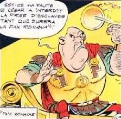 "Est-ce ma faute si César a interdit la prise d'esclaves tant que durera la pax romana." Cette dernière citation est tirée de l'album ...