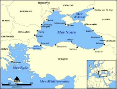 La mer Noire borde les pays africains.