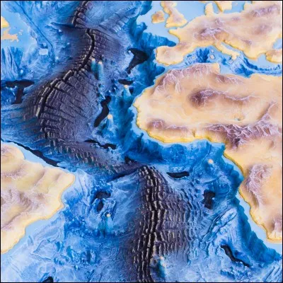 Quel est le nom de la longue chaîne de montagnes sous-marine de l'océan Atlantique ?