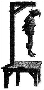 Fait de suspendre une personne, au moyen gnralement d'une corde, mais aussi parfois de chanes, par le cou ou par d'autres parties du corps, soit  des fins de torture, soit en guise de peine de mort...