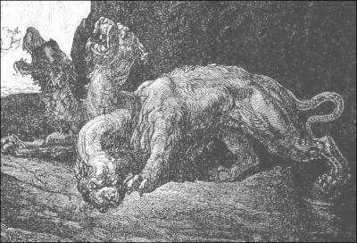 Le chien gardant l'entre des Enfers.