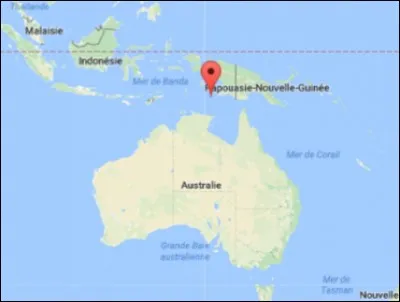 Quelle mer est représentée avec le point rouge ?