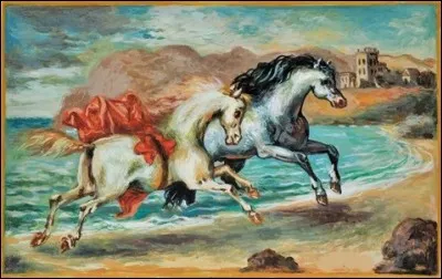 Qui a représenté ces "Chevaux galopant sur la plage" ?